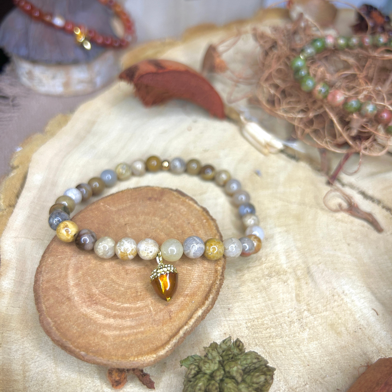 Bracelet Corail fossile