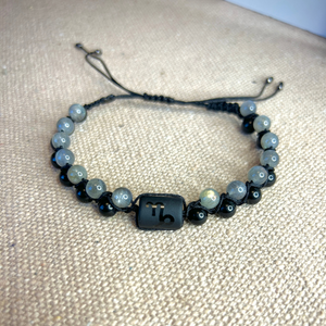 Bracelet Labradorite 5A et Onyx