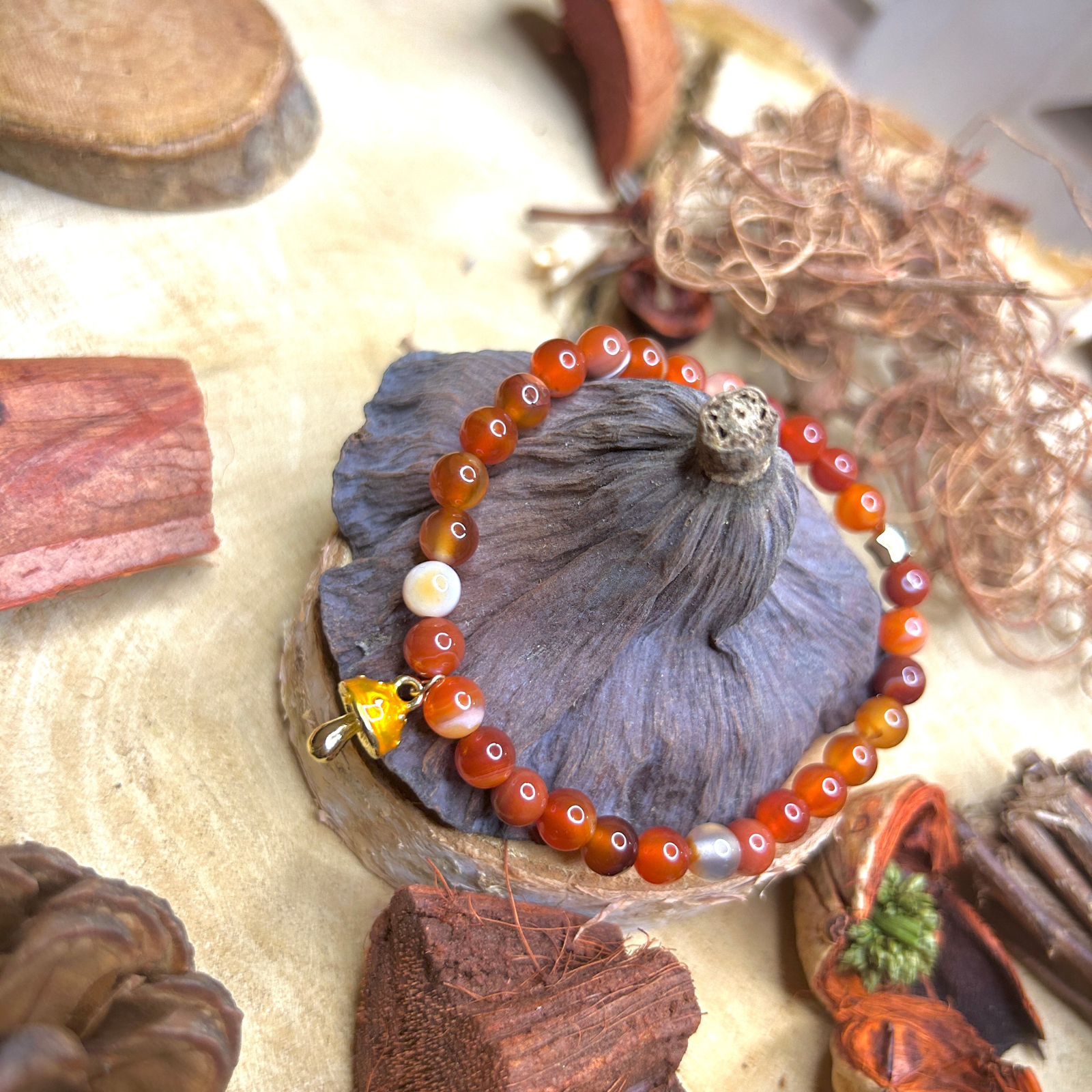 Bracelet en Agate rouge