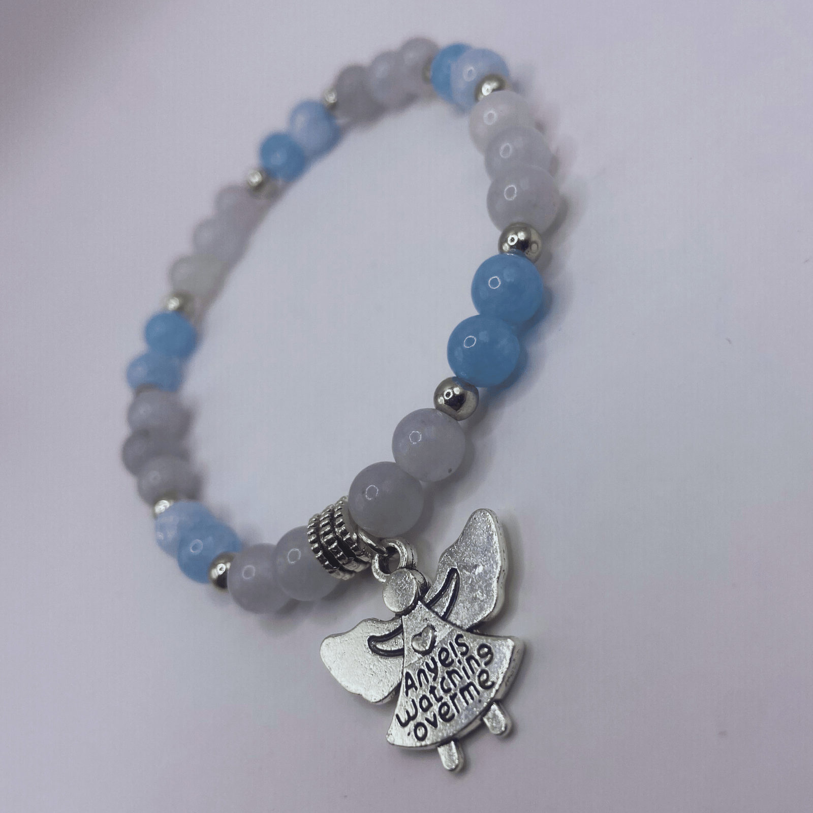 Bracelet Angelite et Aigue-marine