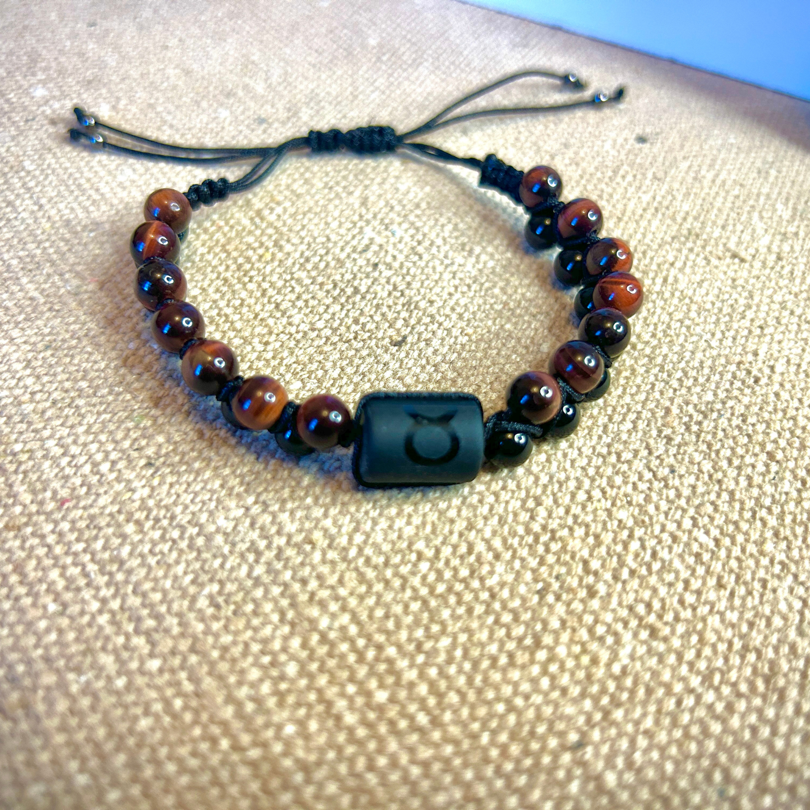 Bracelet Œil de taureau 5A et Tourmaline noire 5A