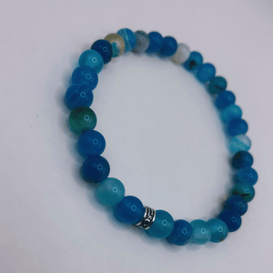 Bracelet Agate bleue