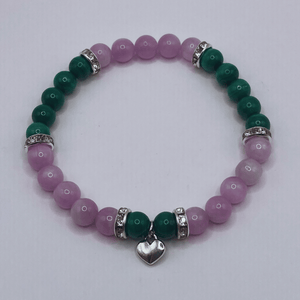 Bracelet Kunzite/Malachite