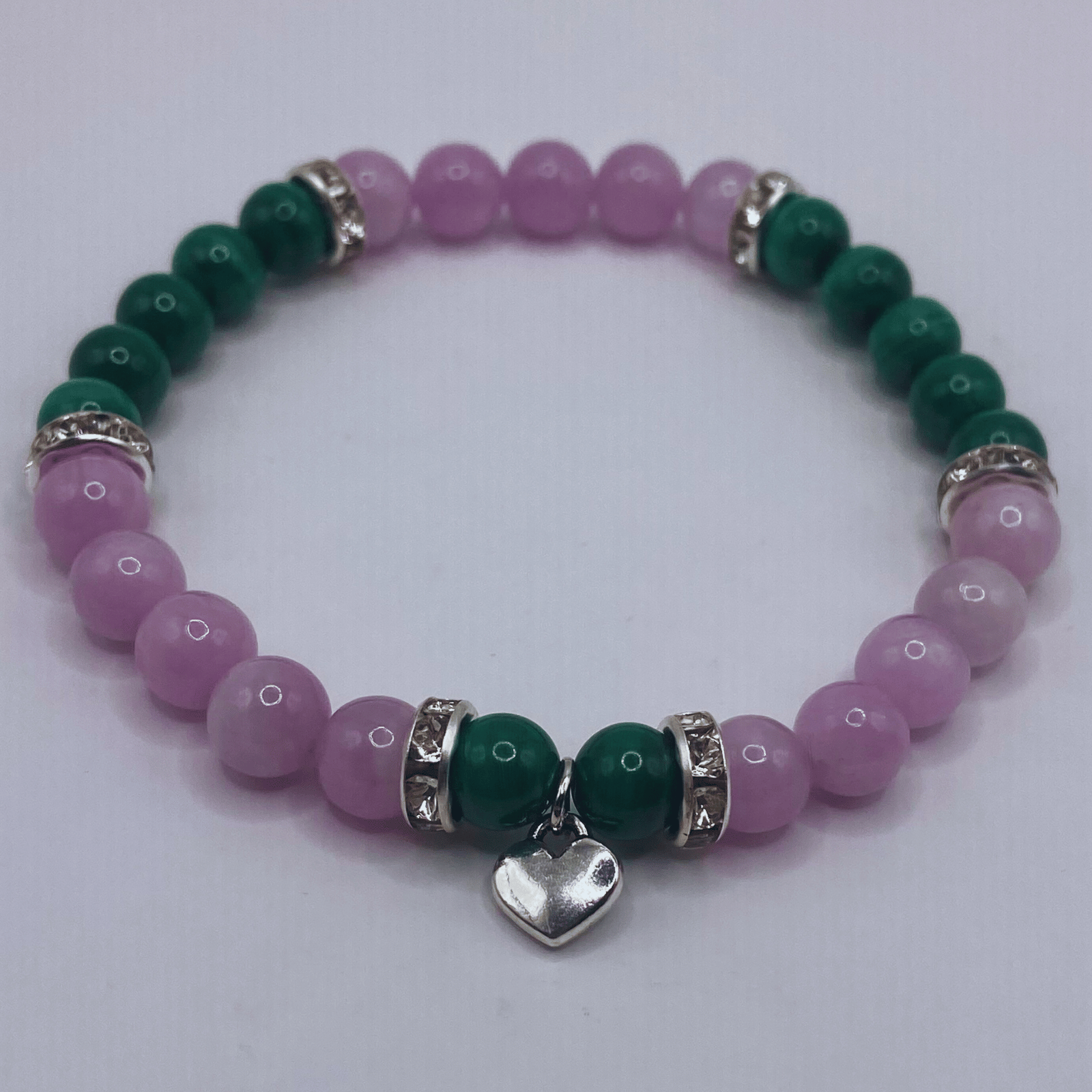 Bracelet Kunzite/Malachite