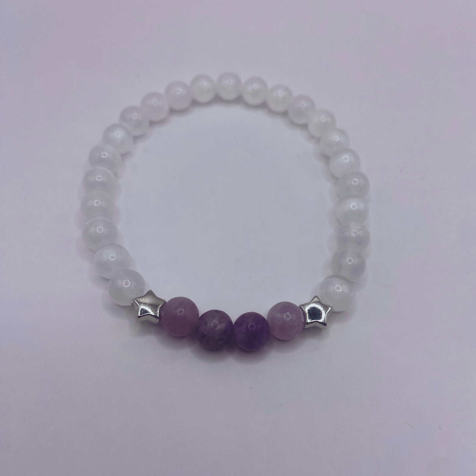 Bracelet Sélénite et Lépidolite