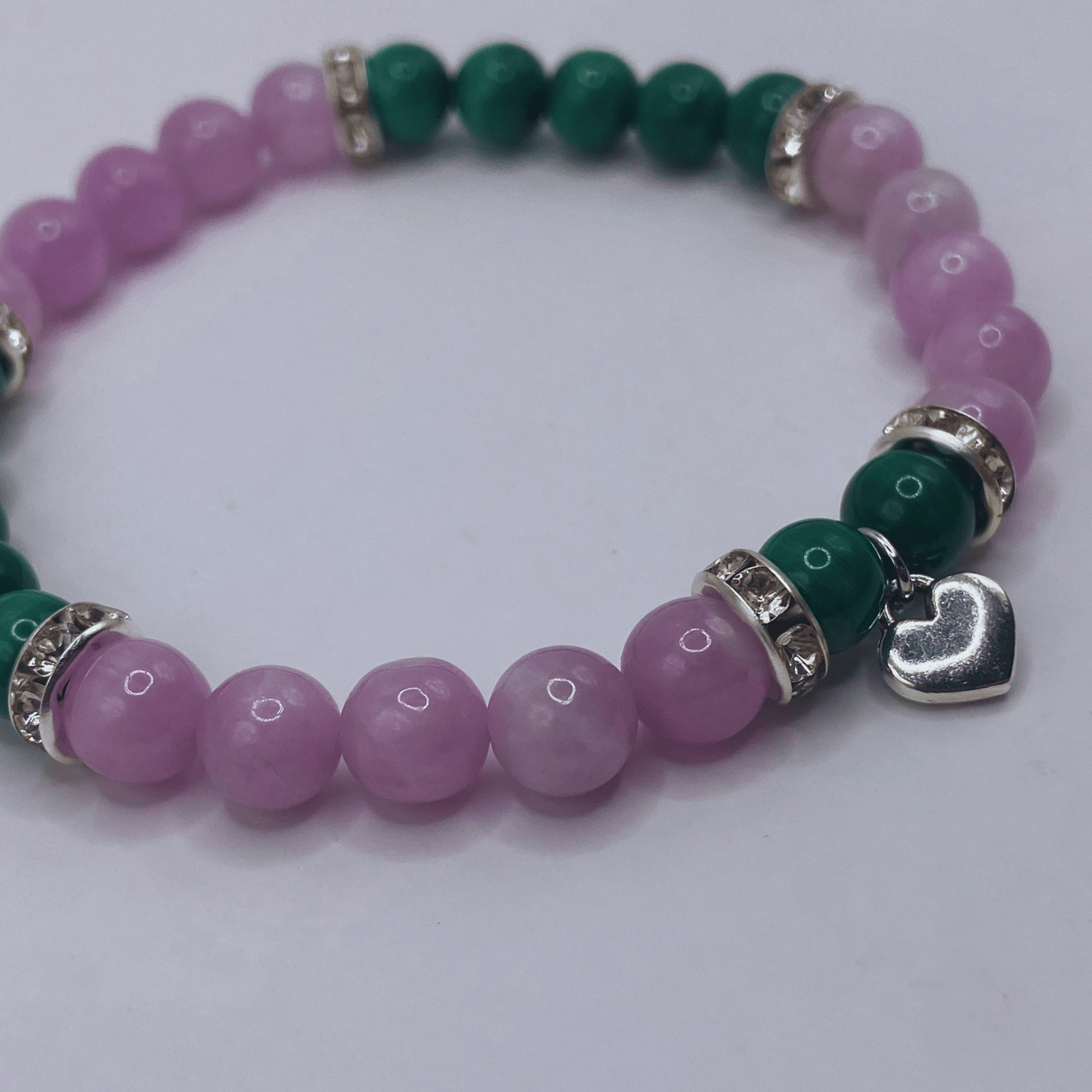 Bracelet Kunzite/Malachite