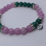 Bracelet Kunzite/Malachite