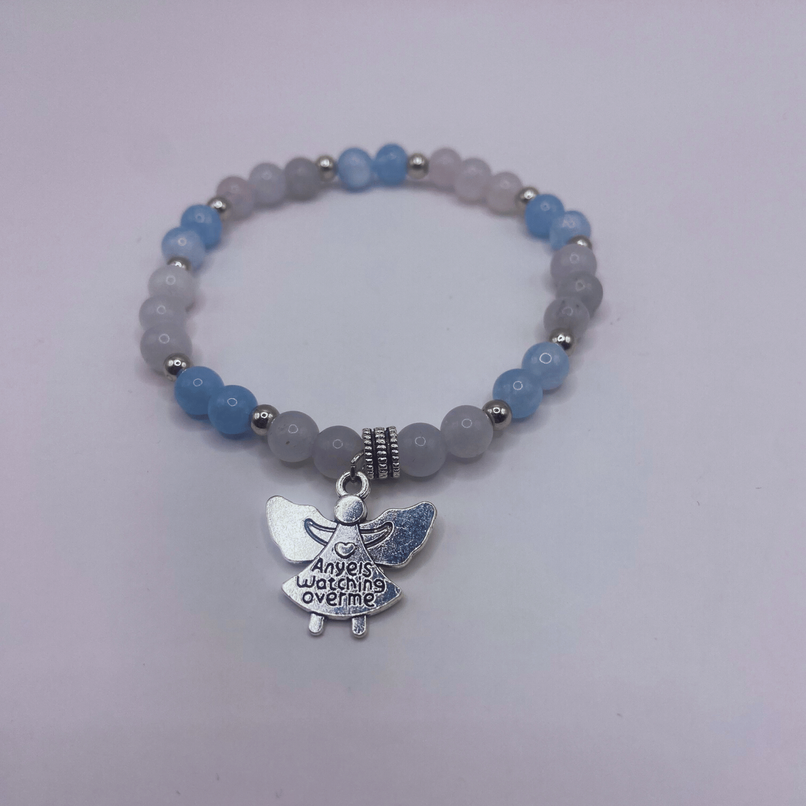 Bracelet Angelite et Aigue-marine